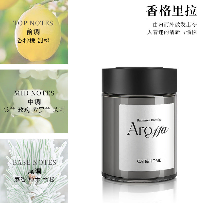 Car air freshener dashboard ornament long-lasting fragrance odor eliminator car aromatherapy solid balm interior accessories