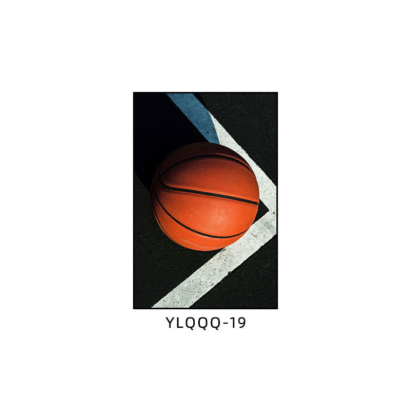 Basketball decorative painting boys bedroom theme room layout hanging painting youth sports field stadium gymnasium mural