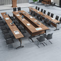 Training table and chair combination mobile splicing employee slot folding conference table activity table long table school class simple table and chair