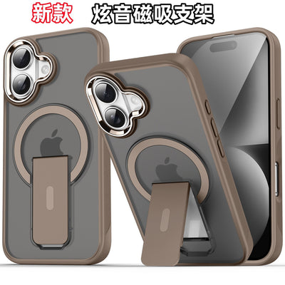 Xuanyin magnetic holder is suitable for iphone17promax mobile phone case apple 15 frosted skin hard case cross-border 16