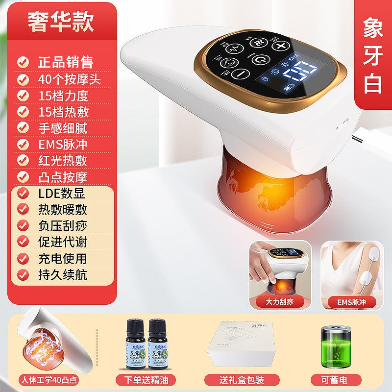 scraping instrument ems microelectric vacuum negative pressure hot compress muscle suction scraping instrument cupping device electric heating physiotherapy