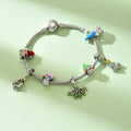 new arrival christmas bracelet jewelry fashionhip hop punk style alloy dripping oil santa claus gift bracelet