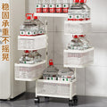 Kitchen trolley storage rack - multi-tier, space-saving, mobile, multi-functional organizer for fruits, vegetables, snacks, and general storage