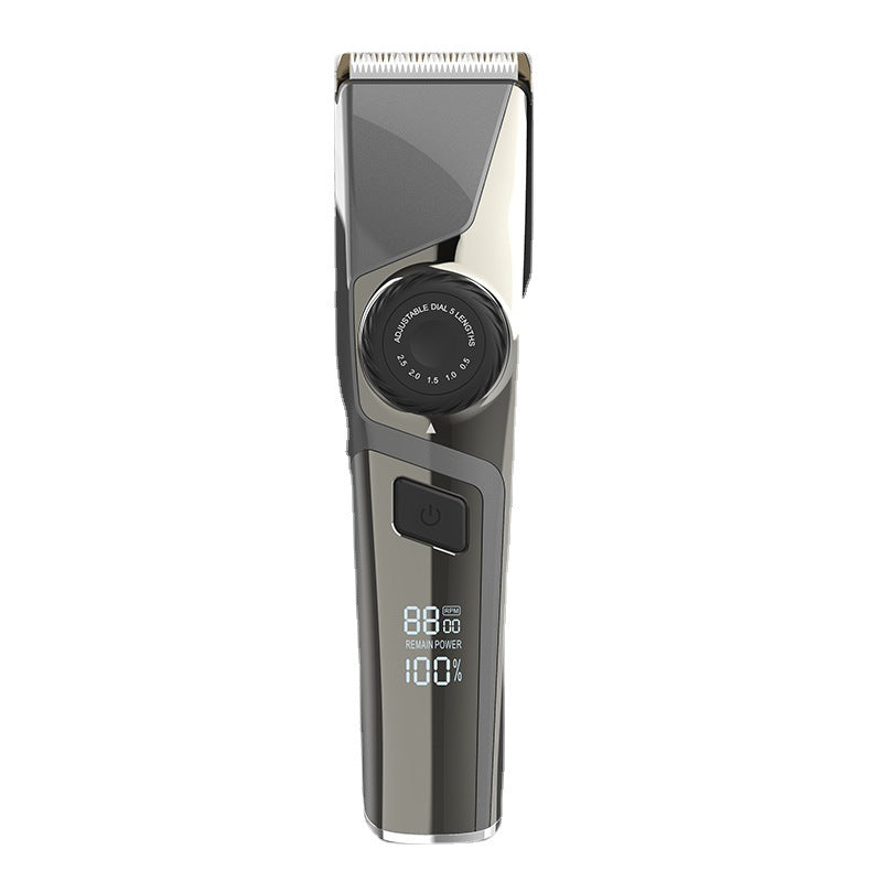 Fk-309 hair clipper electric trimmer lcd display ceramic blade bald head shaver rechargeable