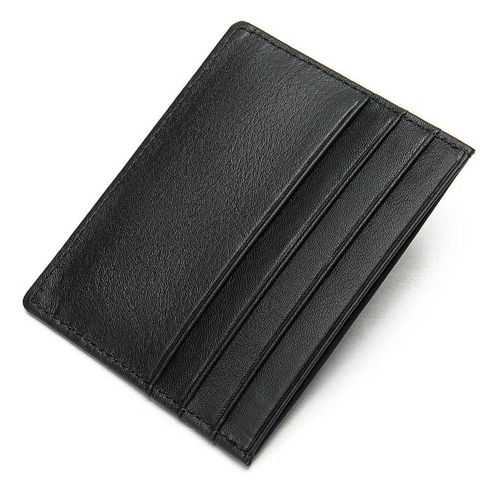 Real soft leather multi-card small card bag imitation cowhide change bag bank card portable card holder as gift factory wholesale