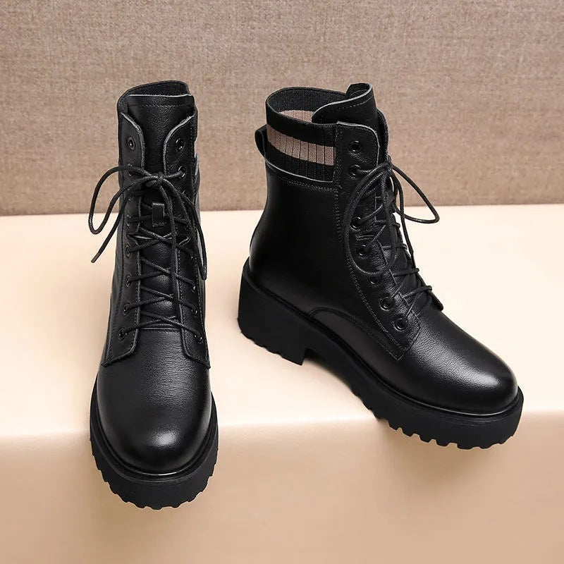 Martin boots female British style 2022 autumn and winter new short boots female student Korean version thick-soled velvet Internet celebrity ins tide shoes