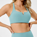 Jinke cross-border environmental-friendly nylon fabric bubble wrap running sports tops beautiful back professional fitness yoga vest for women