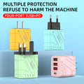 exclusive 3usb+pd mobile phone charger, multi-u port european and american standard british standard four-port fast charging head, new plug