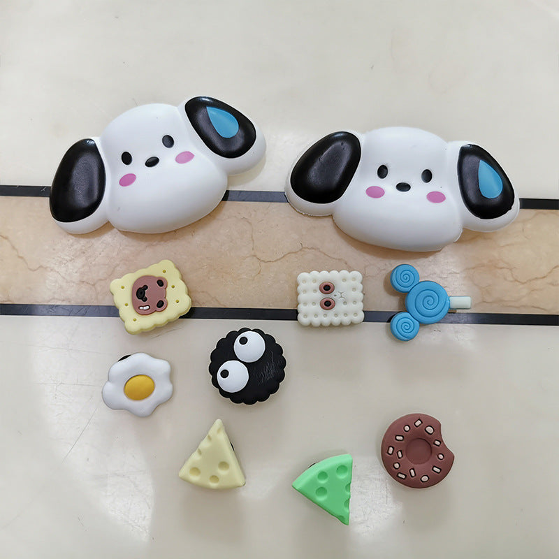 Diy accessories sweating dog cinnamon dog clog shoe flower ornaments shoe buckle cute cartoon detachable shoe flower buckle wholesale