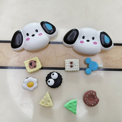 Diy accessories sweating dog cinnamon dog clog shoe flower ornaments shoe buckle cute cartoon detachable shoe flower buckle wholesale