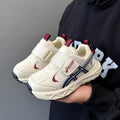 Kids' fashion sneakers:  autumn/winter new arrivals - velcro closure chunky platform leather shoes for boys and girls