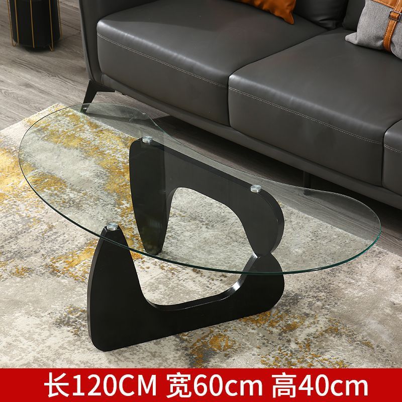 Internet celebrity designer yaguchi yu glass coffee table living room accessible luxury small apartment for home creative classy sofa side table