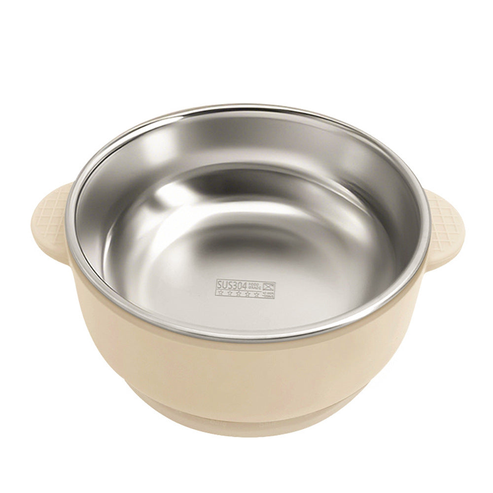 304 stainless steel kids food bowl baby non-slip suction cup bowl oem personalized baby anti-scald food bowl