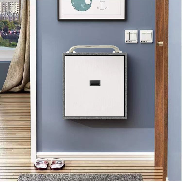 Folding shoe changing stool with soft bag, wall-mounted ultra-thin wall-mounted chair, invisible stool at the door, wall-mounted hidden stool