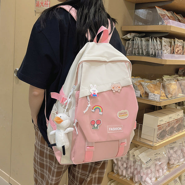 Wholesale new high school schoolbag junior high school girl college student primary school student Korean version backpack computer backpack