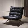Barcelona chair - vintage style living room hotel sofa recliner - retro designer cigar chair - ohm single chair