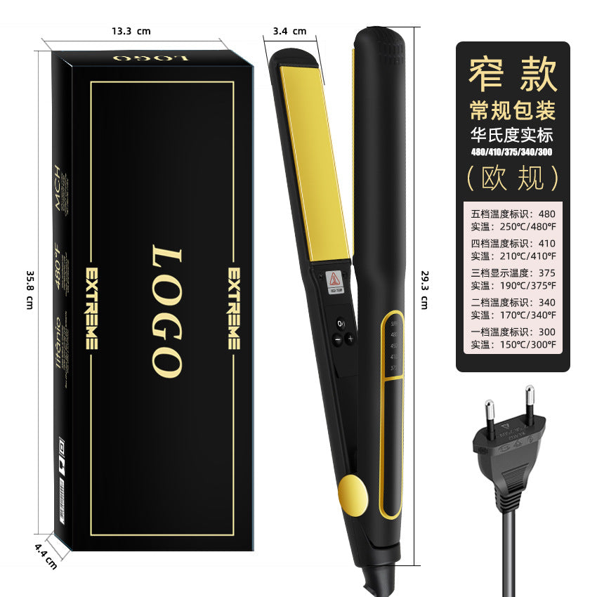Cross-border professional hair straightener high temperature hair straightener splint curling iron dual-purpose straight plate clip hair straightener