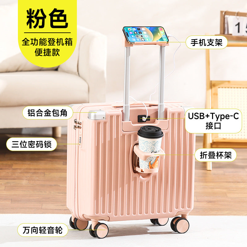New multi-functional small and lightweight child and mother box universal wheel boarding case 18-inch password box strong and durable trolley case