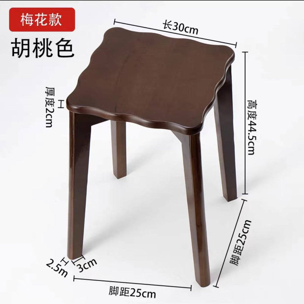 Solid wood stool round stool for home wooden bench soft stool living room coffee table low stool dining stool stackable small stool