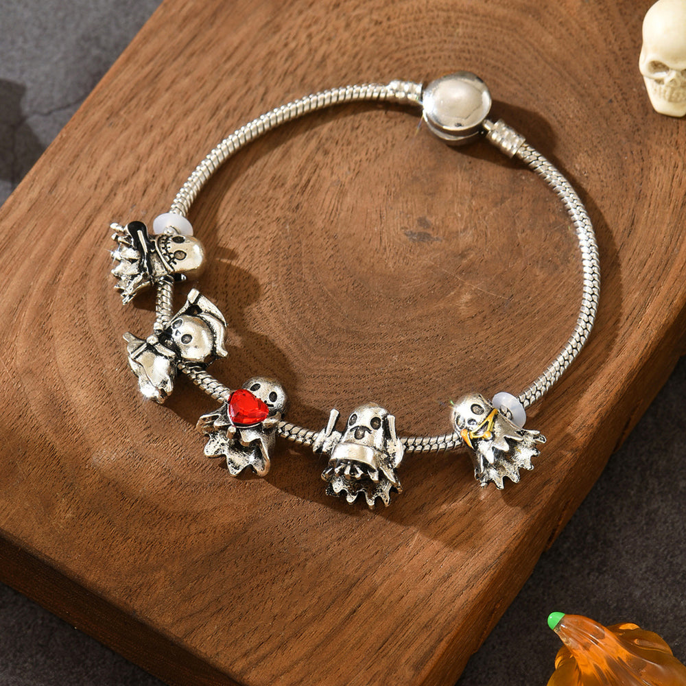 Halloween bracelet wholesale: european and american cross-border jewelry, women's cartoon cat castle pendant bracelet, unique ins style accessories