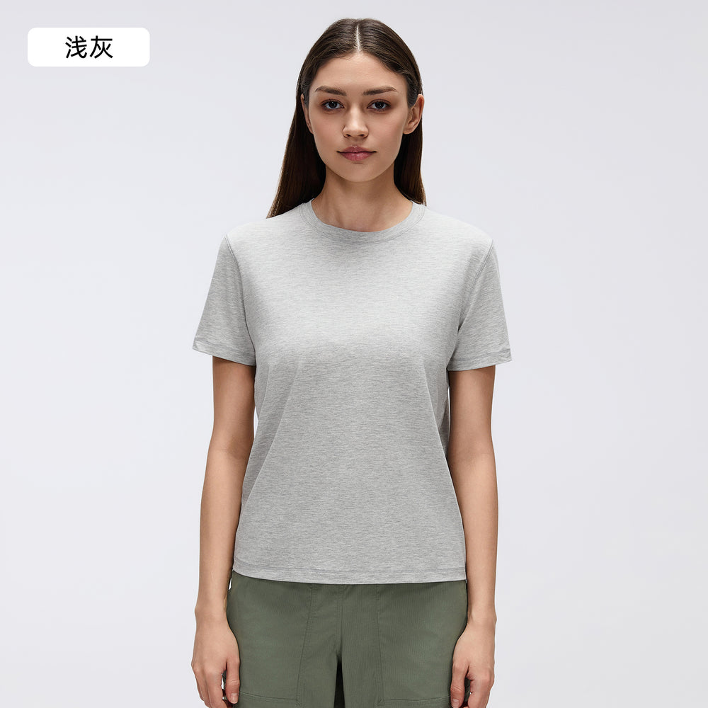 Pilates yoga short sleeve women's summer casual crew neck sports t-shirt top quick-dry running fitness apparel d26072