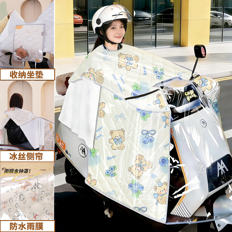 【full body waterproofing】summer electric vehicle windshield cover - sunshade, waterproof, and windproof for electric bikes
