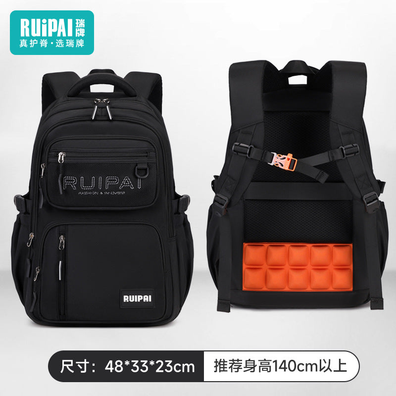 School bag, junior high school student school bag, male burden reduction and spine care, grades 3 to 6, large-capacity backpack, dirt-resistant girls