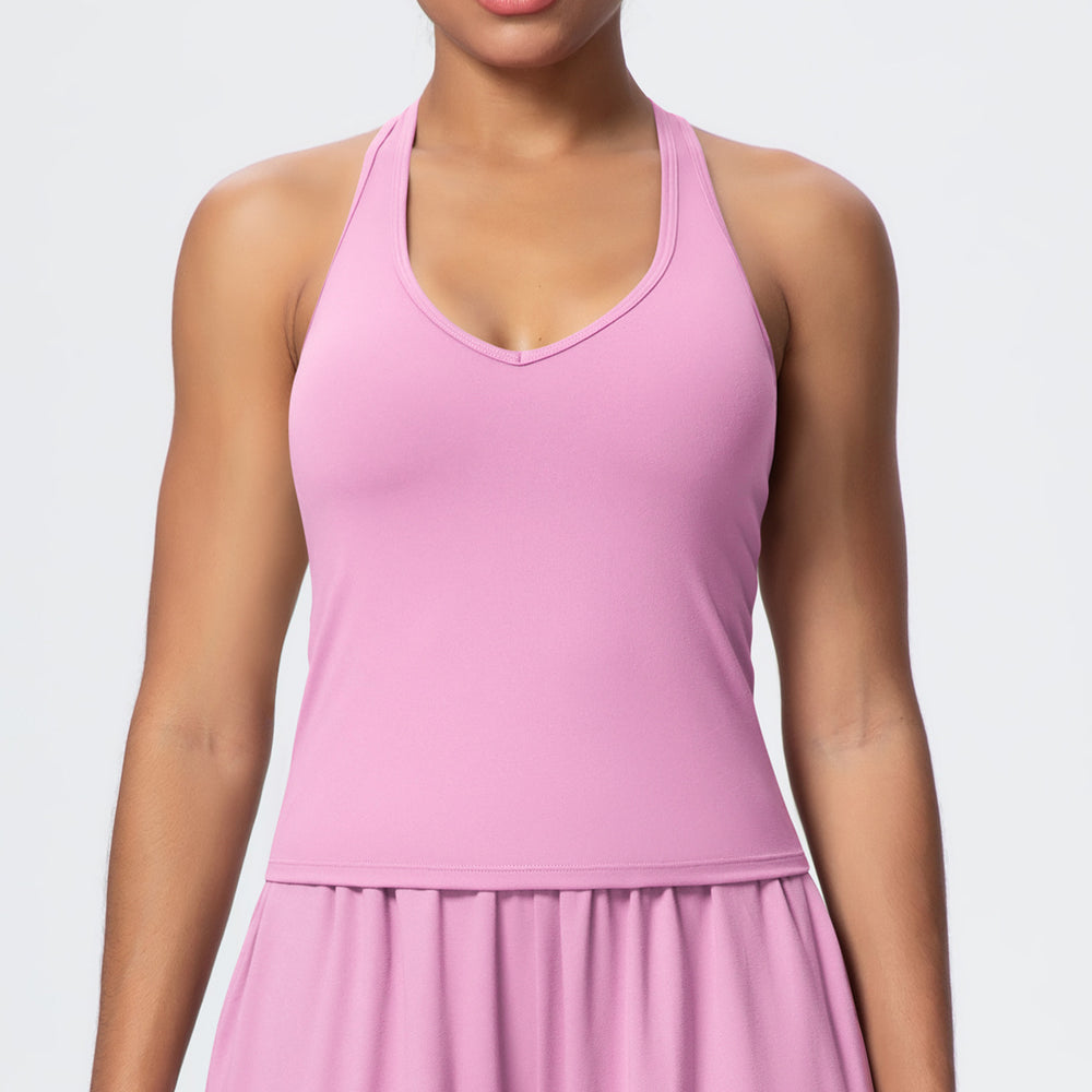 New brushed fabric tie-up long sleeve sports bra with open back, drawstring wide-leg loose pants, outdoor casual fitness outfit