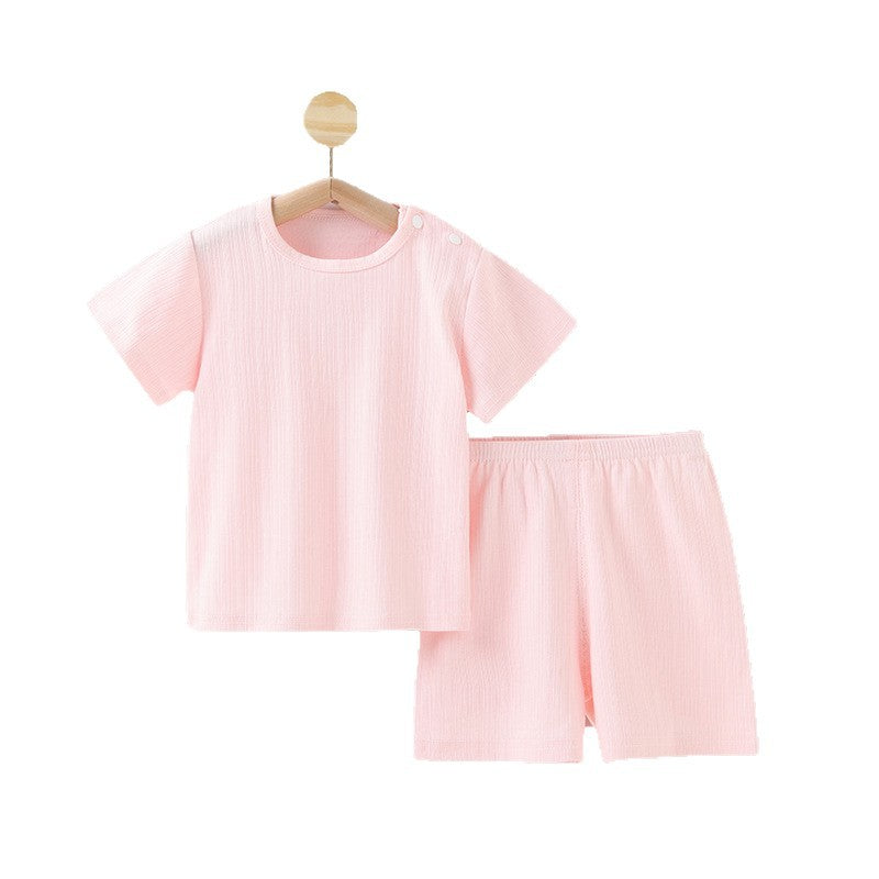 Baby short-sleeve pajama set - summer loungewear for boys and girls - toddler and child minimalist pajama set