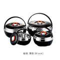 Household foreign trade stainless steel double-layer insulation pot satchel pot suit insulation bucket pot 3-4pcs insulation rice bucket