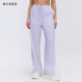 Spring/summer new lightweight quick-dry women's active pants - bubble plaid, loose fit, slimming, versatile casual trousers d26034
