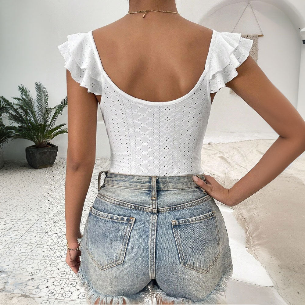 export women's sexyelegance jumpsuit spring and summer new arrival silmslimming look tapered three-quarter jumpsuit