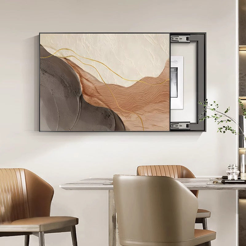 Nordic meter box decorative painting 2025 new non-punching switch box distribution box blocking mural master switch hanging painting