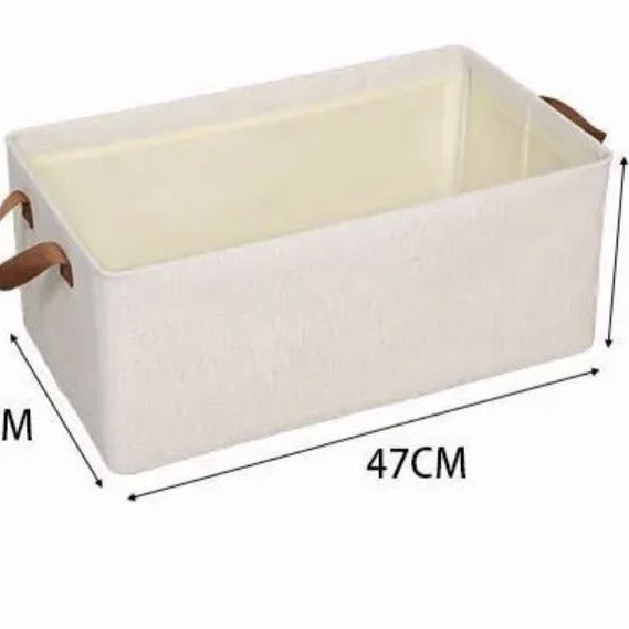 Light luxury cotton and linen clothing storage box, good goods, home storage basket, living room daily clothes storage artifact, finishing basket