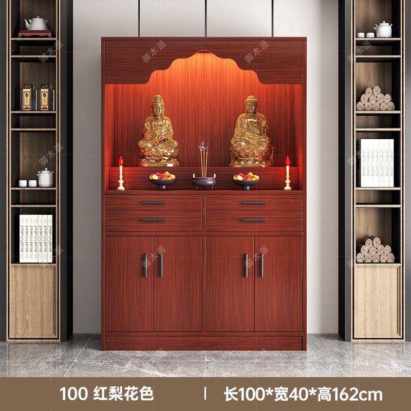 Buddhist niche offering table, shrine, altar, buddha cabinet, offering table, god of wealth, guanyin bodhisattva, buddha statue, offering table, incense table