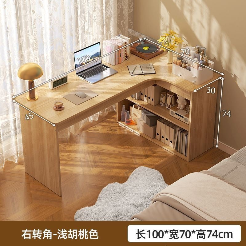 Computer desk desktop for home bedroom bookshelf all-in-one student study writing desk corner multifunctional office desk