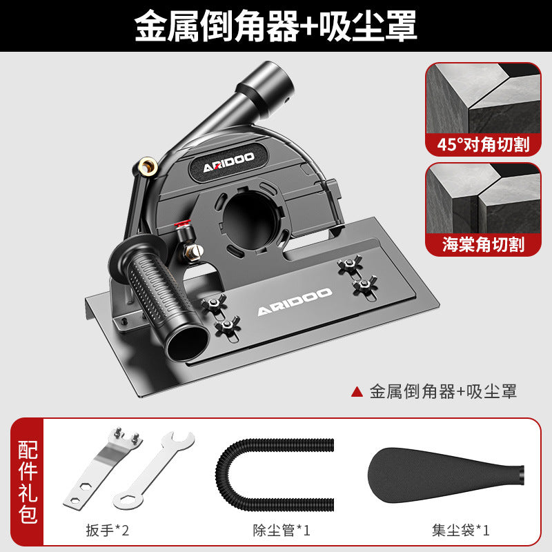 Angle grinder tile chamfering device portable 45 degree woodworking bricklayer universal cutting artifact portable chamfering device
