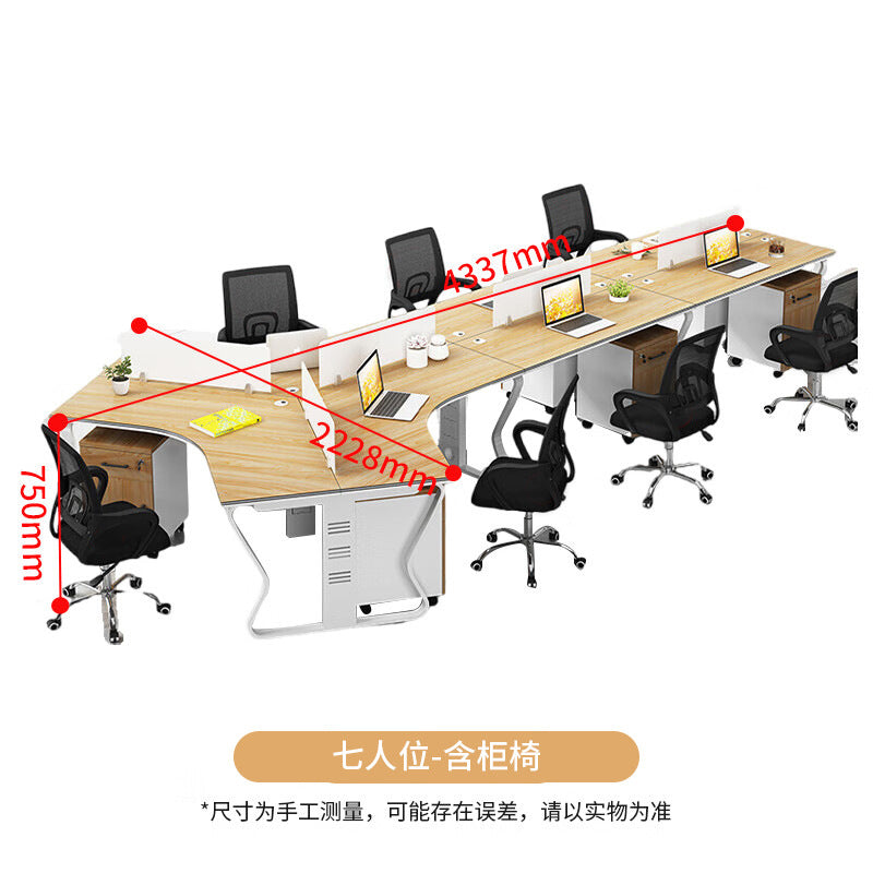 Saint li staff office desk and chair special-shaped employee slot combination office booth financial computer desk