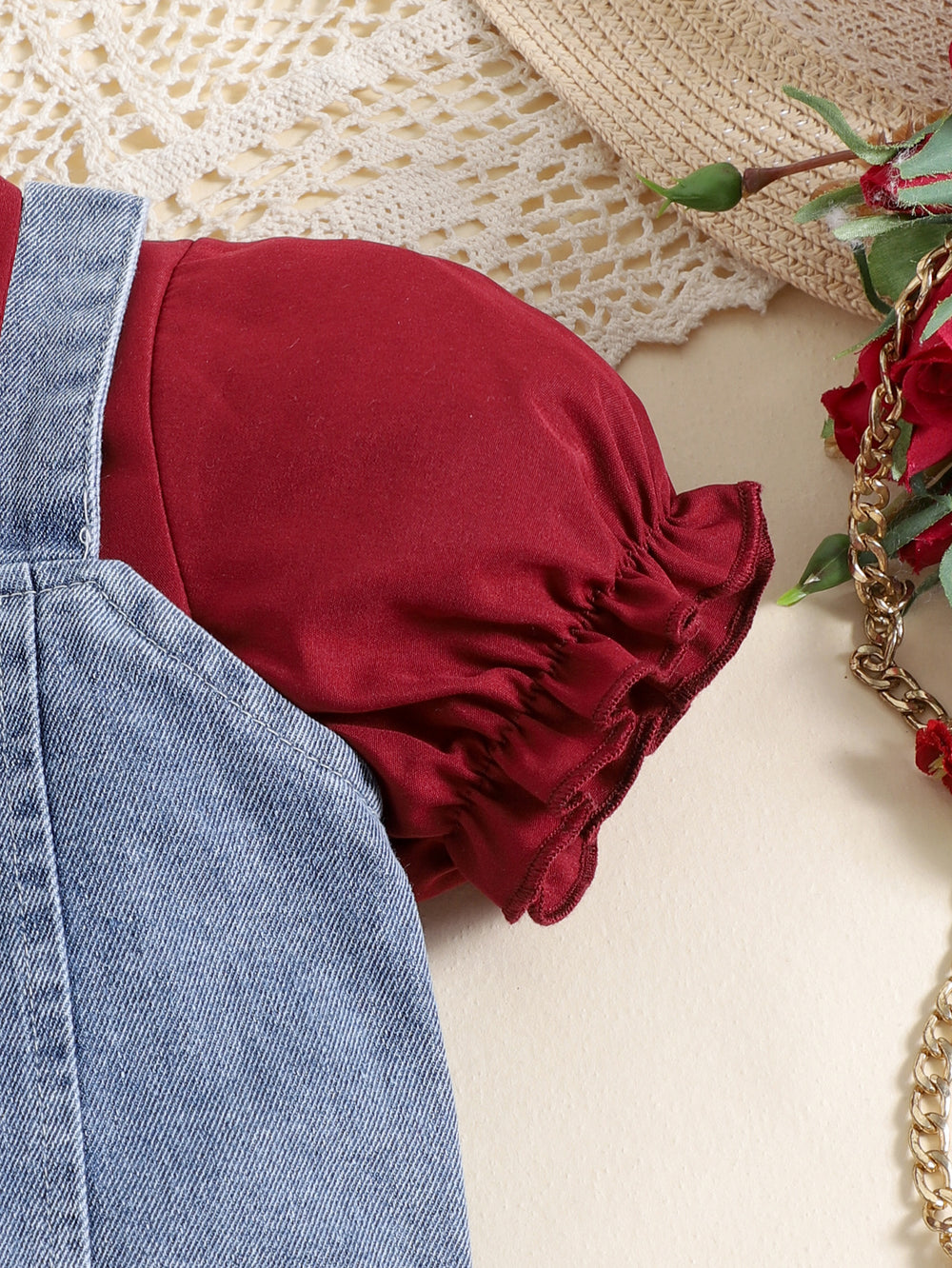 Kids clothing cross-border exportfall and winternew arrival children's blue vest + burgundy dresssuit