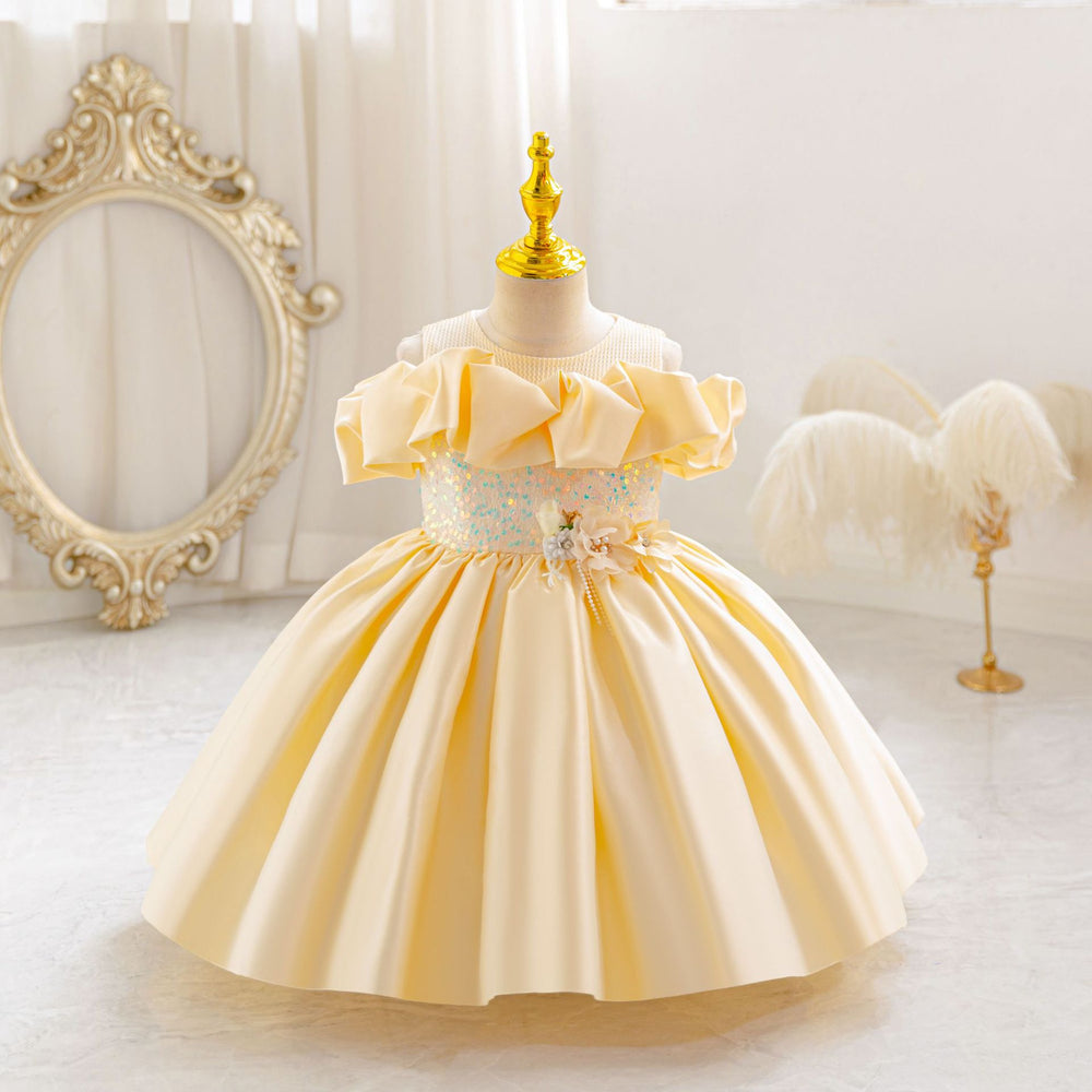 New girls' first birthday dress, birthday party dress, high-end kids' dress, christmas princess dress for girls, kids' gown