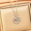 【titanium steel】trendy & minimalist lucky tree necklace for women - premium inlaid, light luxury new arrival, choker jewelry
