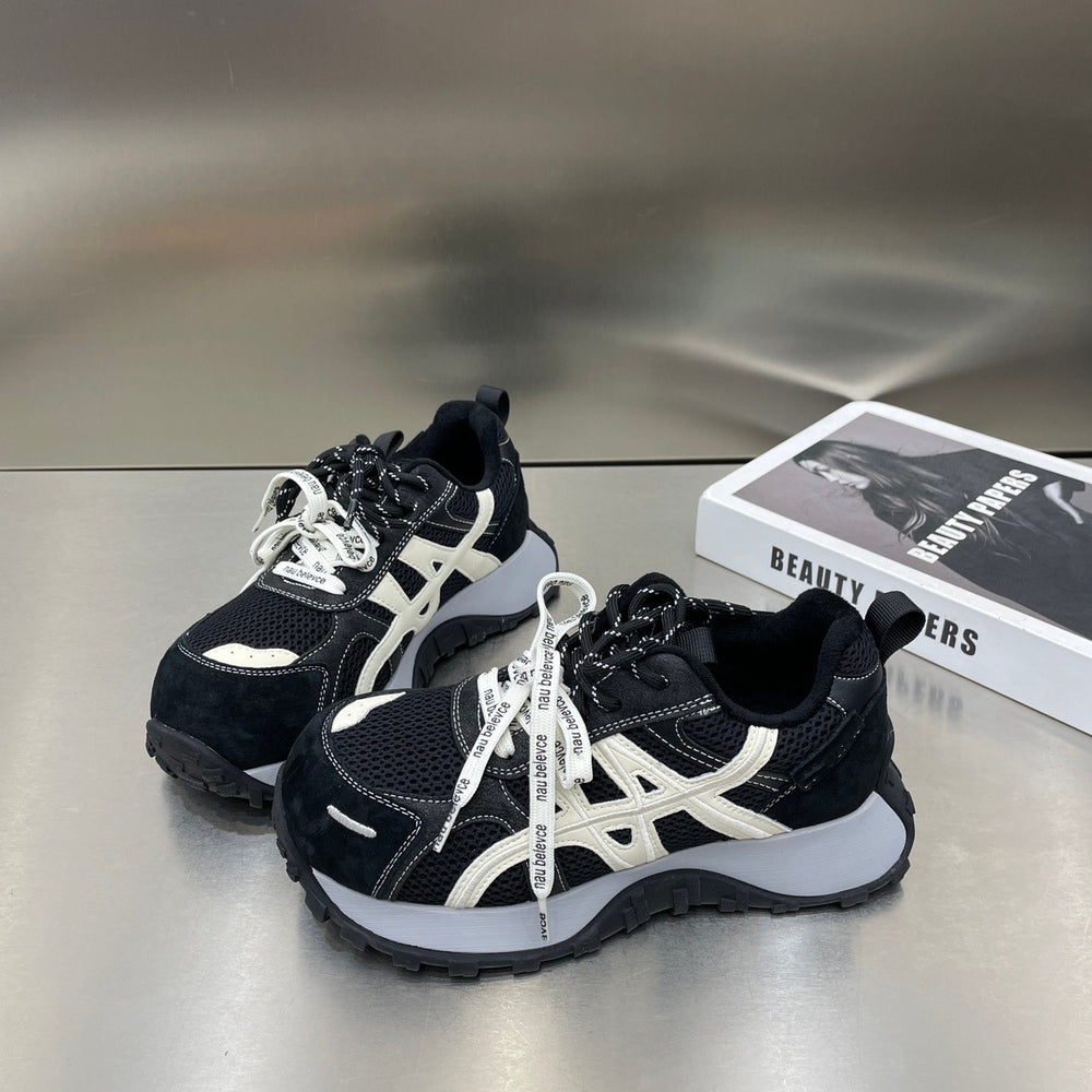 K-style insthick soleheight-increasing color matching german training shoes for women 2025 autumn winternew arrivaleasiest for match agan sports casual shoes