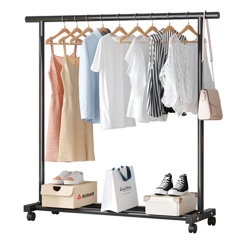 Clothes drying rack floor-standing for home bedroom bold thickened hanging clothes foldable simple indoor dormitory movable clothes drying rack