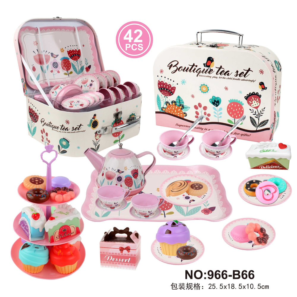 children's simulation tea set, food, dessert, cake, coffee, tea break, afternoon tea, girl's play house gift