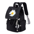 Women's daisy backpack - trendy student backpack for high schoolers - lightweight, large capacity travel bag