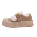 Winter cotton shoes for women fleece-linedthickened bread shoes for women 2026new arrivalpopularvelcroheattech shoes thick sole sneakers