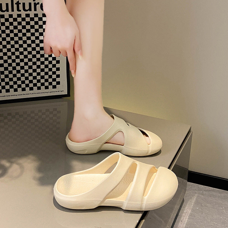 New arrival beach shoes for men and women summer lazy style toe cap slippers women's summer outwear comfortable easiest for match lightweight sandals