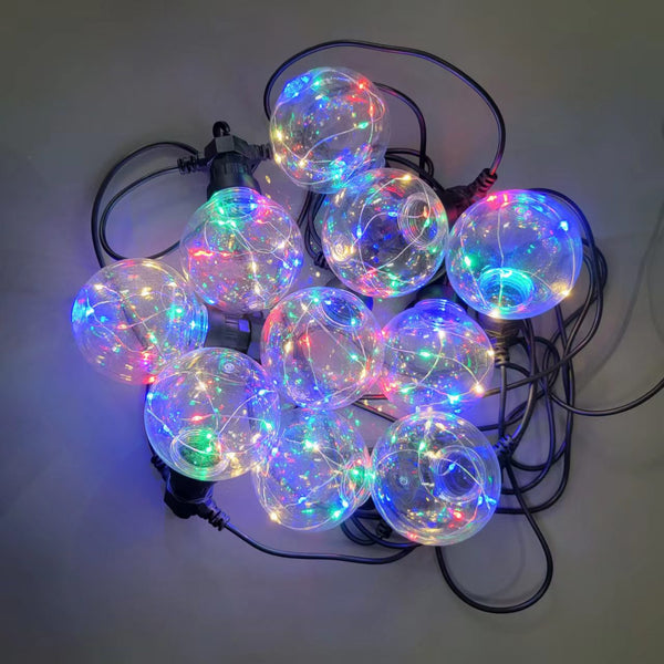 LED round ball G50 copper wire light outdoor camping festival decoration lights die-cast lamp head waterproof multi-purpose ball light