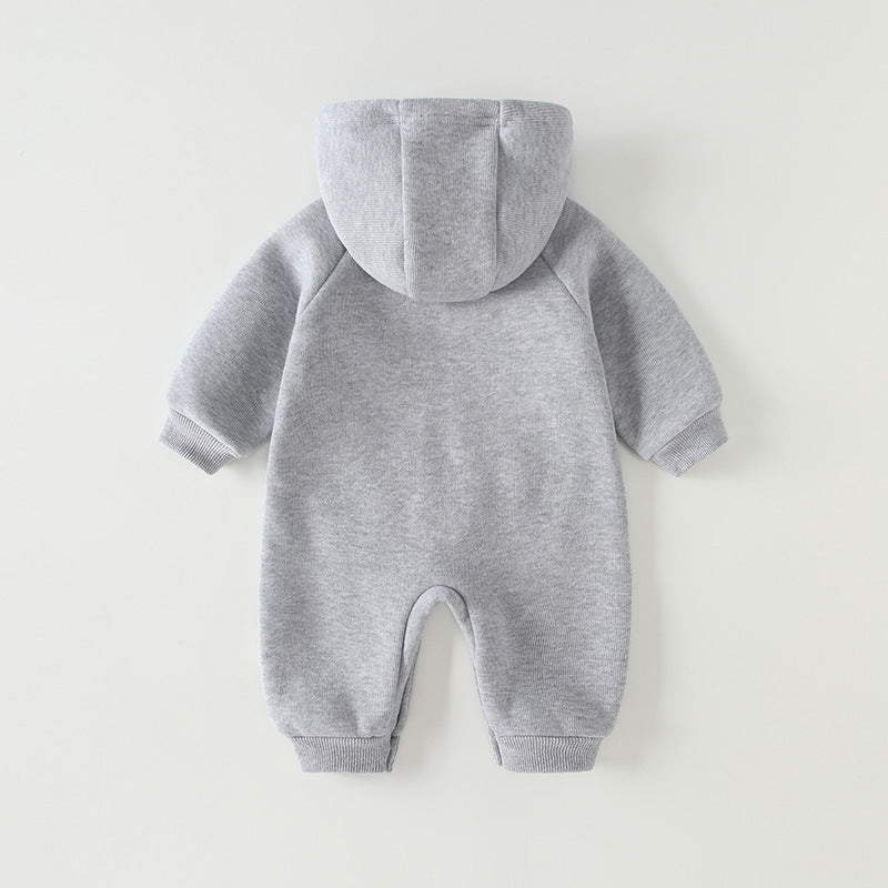 Newborn baby clothes autumn outfit super cute boy romper 100-day celebration adorable spring/autumn outdoor hooded sweatshirt swaddle