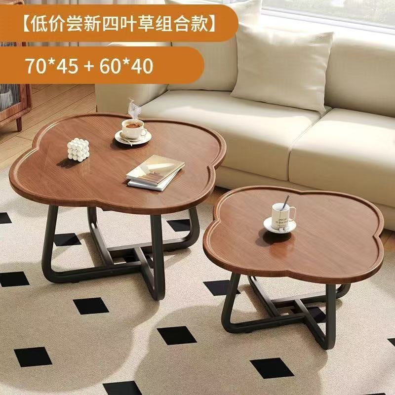 Modern four-leaf clover for home round bedroom simple balcony side table coffee table small apartment living room sofa casualaccessible luxury